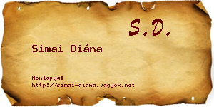 Simai Diána névjegykártya